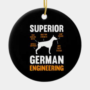 Doberman Gift Superior German Engineering Keramisch Ornament