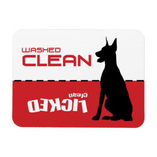 Doberman, Great Dane Dishwasher Magnet Magneet