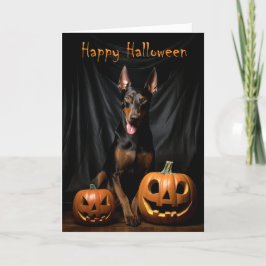 Doberman Halloween Kaart