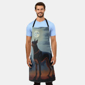 Doberman Halloween Scary Schort (Gedragen)