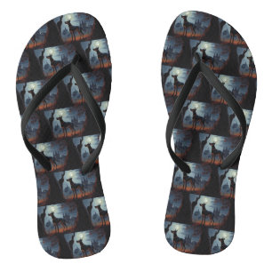 Doberman Halloween Scary Teenslippers