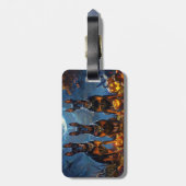Doberman Halloween Spooky Bagagelabel (Achterkant verticaal)