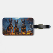 Doberman Halloween Spooky Bagagelabel (Achterkant horizontaal)