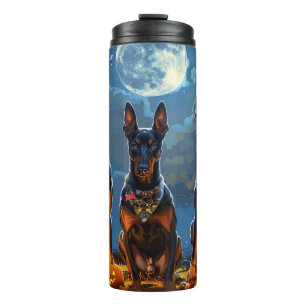 Doberman Halloween Spooky Thermosbeker