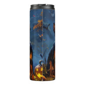 Doberman Halloween Spooky Thermosbeker (Achterkant)