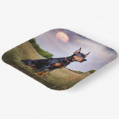 Doberman Happy Birthday Papieren Bordje (Gebogen)