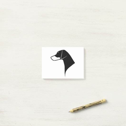 Doberman Head Natural Ears Post-it® Notes (Op bureau)
