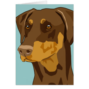 Doberman Head, Rood, niet gekraakt