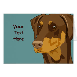 Doberman Head, Rood, niet gekraakt