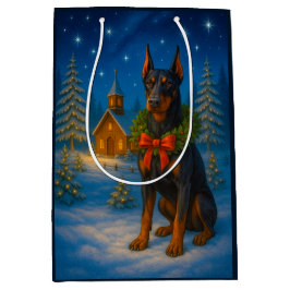 Doberman Holiday  Medium Cadeauzakje