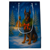 Doberman Holiday Medium Cadeauzakje (Achterkant)