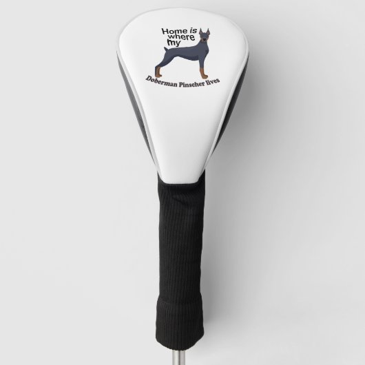 Doberman Home Golfheadcover (Voorkant)