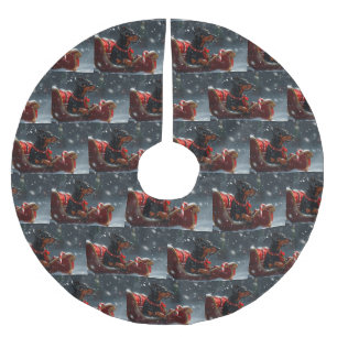 Doberman Hond Kerstfeest Kerstboom Rok