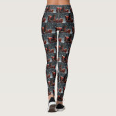 Doberman Hond Kerstfeest Leggings (Achterkant)