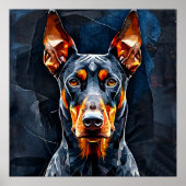Doberman hond poster (Voorkant)