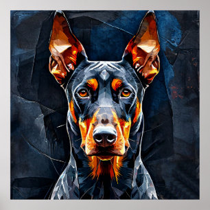 Doberman hond poster