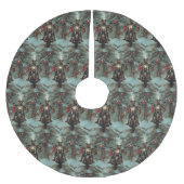 Doberman Hond Rijden Motorfiets Kerstmis Kerstboom Rok (Voorkant)