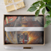 Doberman hondenras als brandweerman tissuepapier (Geschenk)