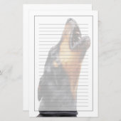 Doberman howling briefpapier (Voorkant / Achterkant)
