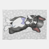 Doberman Illustration Serviette de cuisine (Horizontal)