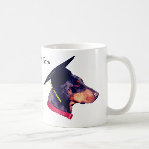 Doberman in de klas gepersonaliseerd koffiemok