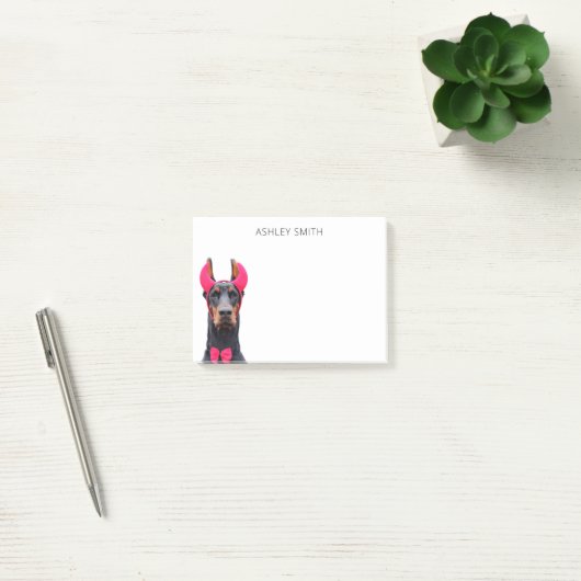 Doberman in Devil Costume Post-it® Notes (Kantoor)