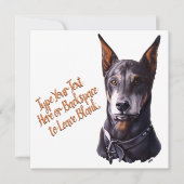 Doberman Kaarten Custom Doberman Pinscher Gift Kaa (Voorkant)