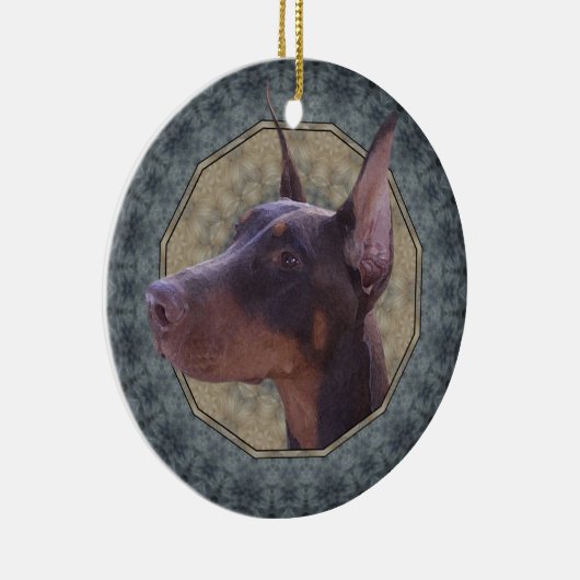 Doberman Keramisch Ornament (Rechts)
