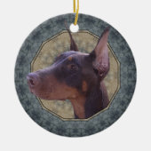 Doberman Keramisch Ornament (Voorkant)