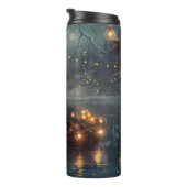 Doberman Kerstfeest reis Thermosbeker (Geroteerd rechts)