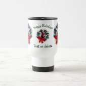 Doberman Kerstfeestdag - Gepersonaliseerd Reisbeker (Center)
