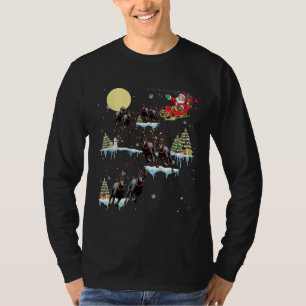 Doberman Kerstkerstkerstslaapje Funny Dog Lover Xm T-shirt