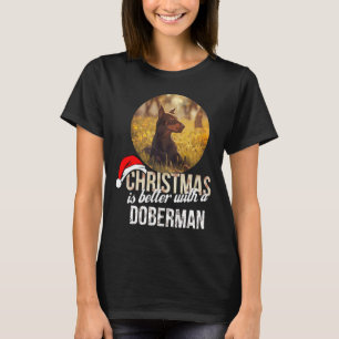 Doberman Kerstmis is beter met een Doberman T-shirt