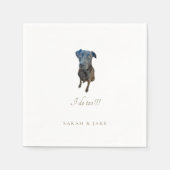 Doberman Lab II aangepaste huisdier bruiloft serve Servet (Voorkant)