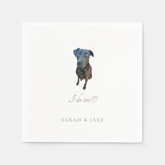 Doberman Lab II aangepaste huisdier bruiloft serve Servet (Voorkant)