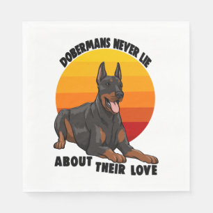 Doberman liegt nooit over hun liefde servet