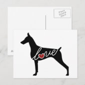 Doberman Love Briefkaart (Voorkant / Achterkant)