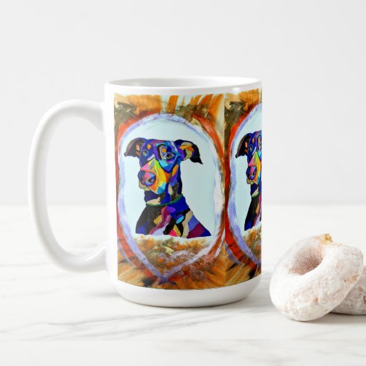 Doberman Love Mug (Avec donut)