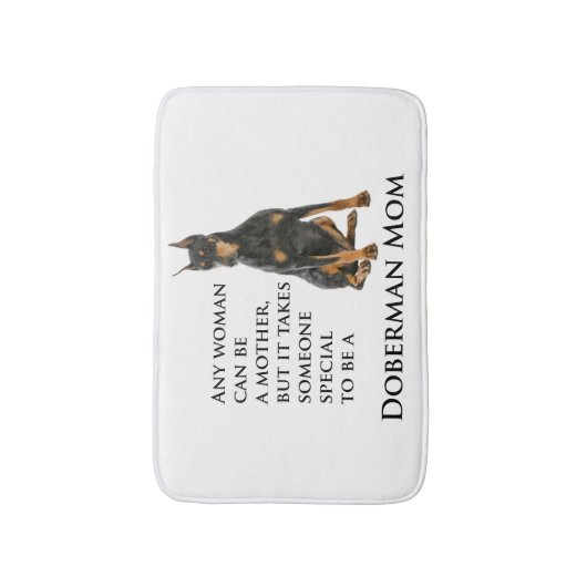 Doberman Ma Bath Mat (Voorkant Verticaal)