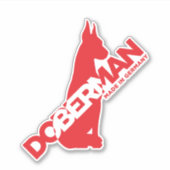 Doberman Made in Duitsland Sticker (Voorkant)