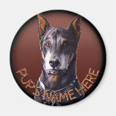 Doberman Magnets Custom Doberman Fridge Magnets Magneet (Voorkant)