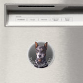 Doberman Magnets personnalisable Chien Frigo Magne (In Situ (Lave-vaisselle))
