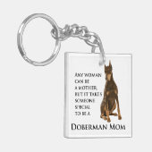 Doberman Mam Sleutelhanger (Voorkant Links)