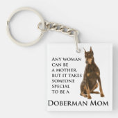 Doberman Mam Sleutelhanger (Voorkant)
