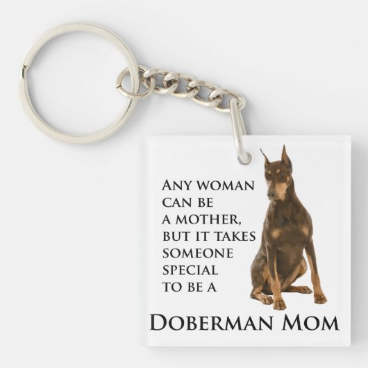 Doberman Mam Sleutelhanger (Voorkant)