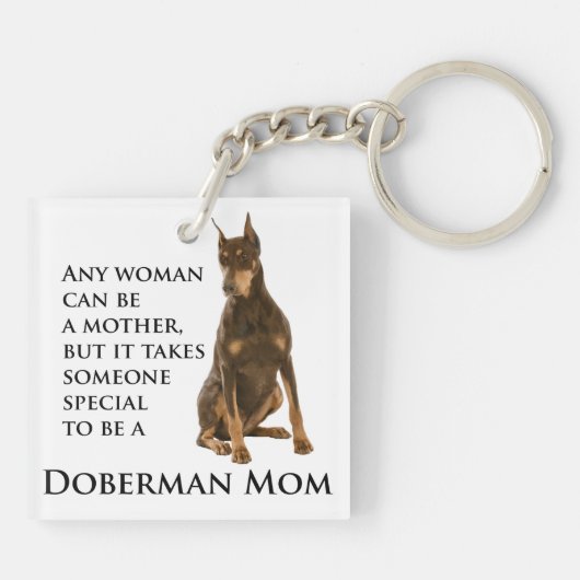 Doberman Mam Sleutelhanger (Achterkant)