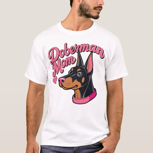 Doberman mama t-shirt (Voorkant)