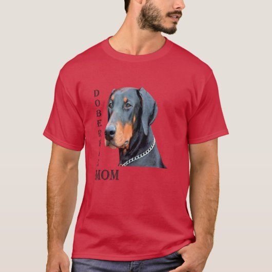 Doberman mama t-shirt (Voorkant)