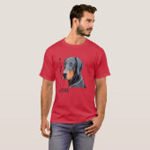 Doberman mama t-shirt (Voorkant volledig)