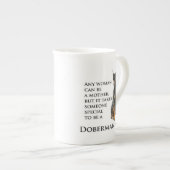 Doberman Maman Bone China Mug (Devant droit)